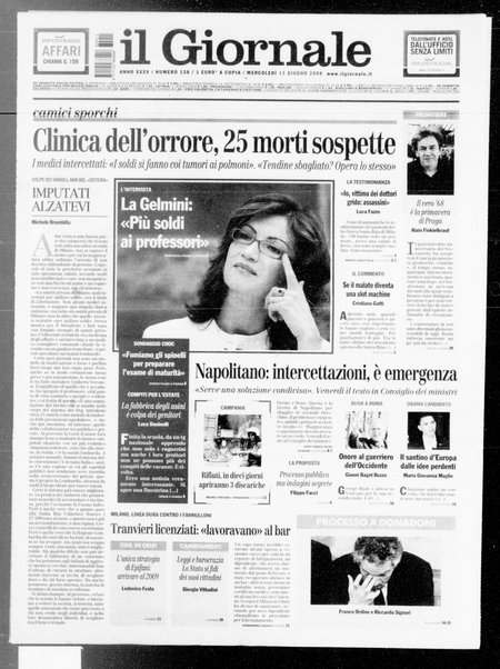 Il giornale : quotidiano del mattino